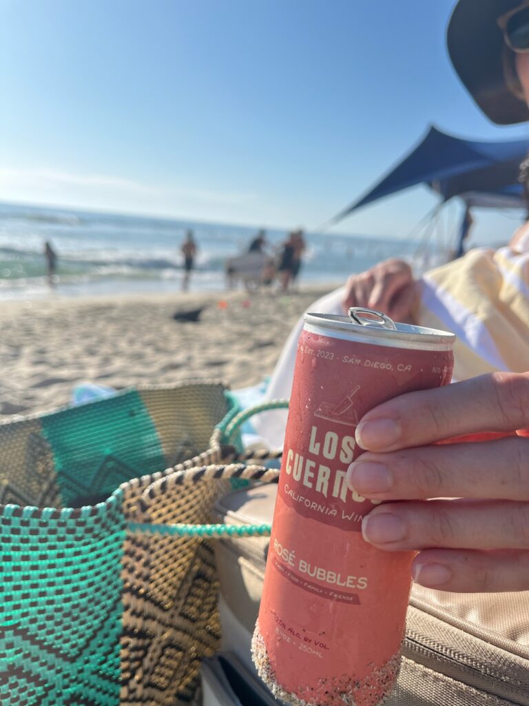 los cuernos wine at the beach